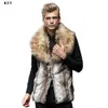 long faux fur gilet