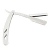 TDJ Blades Holder Stainless Steel Shaving Razor Safety Men's Edge Straight Razor Barbers Shaving Beard Tool