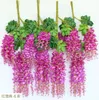 110 cm Wisteria vigne fleur fleurs artificielles fleur de soie rotin pour centres de table de mariage décorations bouquet guirlande maison Ornamen3740227