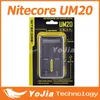 40pcs 정품 Nitecore UM20 디지털 스마트 USB 충전기 18650 17650 17670 RCR123A 16340 14500 D2