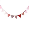 3 pezzi/lotto striscioni in tessuto di cotone rosa decorazioni per decorazioni per matrimoni, ghirlande, decorazioni per feste di compleanno per ragazze