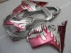 Injection molded top selling fairing kit for Honda CBR600 F4I 01 02 03 pink flames silver fairings set CBR600F4I 2001-2003 OT25