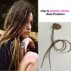 Fashion Women Clip in Feather Hair Extension Naturalne Prawdziwe Grizzly Rooster Solid Zebra Linie Pióra Słuchawki