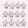 Meeresschildkröten Schildkröte Charms Anhänger 200 Teile/los 12x15mm Alte Silber Schmuck Erkenntnisse Komponenten Fit Halskette Armbänder L1176