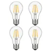 LED-lampen A60 Filament 6W 8W E27 Lamp Global Clear Lamp E27 / E14 / B22 110V 220V