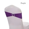 Chair Sashes Bands Wedding Spandex Stretchable Polyester Elastic Removable w Buckle for Home Hotel Banquet Decoration