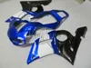 7 cadeaux de carénage gratuits pour Yamaha YZR R6 98 99 00 01 02 kit carénage bleu blanc noir YZF R6 1998-2002 HT28