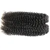 Full Head Hair Weave Skönhet 2st / Lot Obehandlat Virgin Mongolian Kinky Curly Hair Buntar Inga Shedding och Tjock