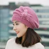 Бренд-Идуолеле хорошего качества зимние шляпы для женщин Beanie Winter Mom's Cap Solid Beret Rabbit волосы