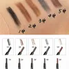 1 pc Vattentät Longlasting Triangle Natural Make Up Eyebrow Pencil Eye Brow Liner med pensel Makeup Tools 5 olika färger