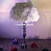 Soporte de flores de pie de cristal para piezas centrales de decoración de bodas