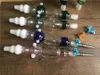 Dikke kleurrijk rookglas Verzamel NC Kit 2016 Single Glass Bong 14 mm gewricht Titanium nagelrollerpapier