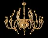 6/9/12/15/18/24 Lights Gold Modern Pendant Lamps Big Chandelier LED Swan Chandeliers Ceiling Lamp Bedroom Living Room Decoration Lighting