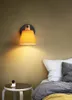 WillLustr wandlamp blaker kleur stof kap eiken hout ijzer arm wandkandelaar nachtkastje keuken sofa kant el restaurant licht yello295P