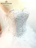 2017 Sexy Mode Bleu Et Blanc Robe De Bal Quinceanera Robes avec Perles Paillettes Plus La Taille Douce 16 Robes Robe Debutante Robes BQ18