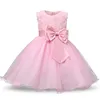 Wholesale- Ai Meng Baby Flower Princess Girl Dress Wedding First Birthday Newborn Baby Baptism Clothes Toddler Kids Party Dresses For Girls