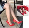 grossist gratis frakt Big Sale Red Brides sko brudtärna brudsko lady 2017 Spring New Pointy Heels Satin Women's Shoes