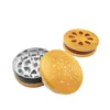 L'ultimo creativo Biscuit Design Herb Grinder Tobacco Metal Grinder Smoke Herbal Herb Crusher Hand Magnetic Smoking Pipes 3 strati