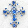 12pcs / lot grossist marquise kristall rhinestone cross mode kostym stift brosch hänge c248