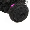 Peruvian brésilien indien malaisien vierge coiffée coiffée 34 paquets avec fermeture du pack de cheveux humains fermeture Curly Curly WE8004759