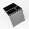 Les articles de toilette classiques en acrylique de haute qualité composent une boîte de rangement à 3 grilles / multifonction cosmétique avec boîte-cadeau