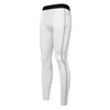 Wholesale-Men Compression Pants Black White sports basketball gym bodybuilding joggers Skinny Stretchy Long Trousers Tight Inner Leggings