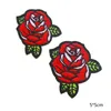 10PCS Cool Red Rose Flower Stickerei Applikation Stoff DIY Nähen Eisen auf Patch Badge9883769