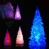 Acrylic LED Christmas Tree Night Light Crystal Christmas Tree Colorful Christmas Ornaments Xmas Night Lamps For Gift