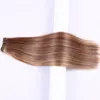 Vente en gros pur indien remy vierge cheveux trame de cheveux humains 100g mélanger la couleur # 6/27 droite vague usine fournir extension humaine