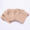 50pcs / lot 선물 랩 린넨 가방 Drawstring Weddingchristmas 포장 파우치 가방 작은 보석 Sachet 미니 황마 가방