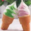 Wholesale- Ice Cream Kawaii Jumbo Squishy Slow Rising Ice Cream Pendant phone Straps Kid Toys Gift Cream Scented Bread toys for children