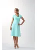 Mint Lace Short Modest Bridesmaid Dresses With Short Sleeves Simple A-line Knee Length Cheap Country Bridesmaids Dresses For Wedding