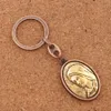 Alloy Catholicism Blessed Virgin Mary Madonna Key Ring 2 Inch Miraculous Medal Keychain with Prayer Travel Protection K1743 12colors 12lots/lot