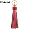 8 colores borla Fringe Pu cuero llavero monedero bolsa hebilla bolso colgante para el coche llavero Holder joyería mujer K226