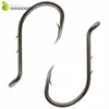 100pcs 8299 High Carbon Steel Fishing Hooks Black Offset Barbed Shank Baitholder Octopus Beak Bait Fishing Hook Size 1 2 3 4