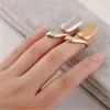 Anillos sencillos y brillantes para uñas, joyería de alta calidad para mujer, último anillo con personalidad, accesorios metálicos de joyería a la moda para uñas