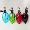 Skull bong Glass water smoking pipe hookah With Hose Metal Bowl 12 Colors Filter cigarette holder hookahs shisha Oil Rigs