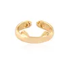 Everfast-Lote de 10 unidades de anillos ajustables con orejas de gato y pata para mujer, aleación de Metal, plata, oro, rosa, chapado en oro, regalo de moda, Ring354P