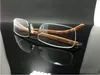 2017 New Fashion Eyebrow Line Half Frame Myopia For Men's Business Wooden Leg Frame With Optical Mirror Size 54-18-1403489