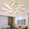 Moderne Acryl-LED-Deckenleuchte, Blatt-Kronleuchter, Beleuchtung für Wohnzimmer, Arbeitszimmer, Schlafzimmer, dimmbar mit Fernbedienung