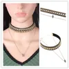 2017 Nya Choker European och American Gothic Heart-Shaped Halsband Kookers Koreansk Cashmere Wide Necklace Tassel Hänge