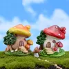 Hars Cartoon Paddestoel Tuin Decoraties Huis Ornamenten Mini Fairy Garden Miniaturen DIY Terrarium Home Desktop Mos Micro Landschap Decoratie 4 Kleuren