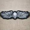 1 PZ Punk Wings Skull Badge Toppe per Abbigliamento Motor Iron on Transfer Applique Patch per Abbigliamento Giacca DIY Cucire su Ricamo 293H