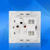 Mode Smart Power Plugs Dual USB Electric Wall Charger Dock Station Socket Power Outlet Panel Plate USB Wall Charger met schakelaar aan / uit