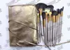 Direto da fábrica DHL Frete Grátis New Makeup Brushes Nude 24 Peças Escova Com Bolsa De Couro!