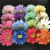 100pcs teste di fiore margherita di seta artificiale 11cm Real Touch fiori di seta margherita crisantemo girasoli fiori per la decorazione di nozze Patry