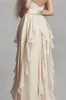 2021 NOUVEAU! Robe de demoiselle d'honneur en mousseline de soie violette, décolleté licou, avec jupe en cascade, robes formelles de soirée de mariage, VW360326