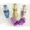 Hot Selling colorful Plating 14/19mm male or female Domeless GR2 Titanium Nail for glass water bongs in stock