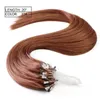 Estensione dei capelli con anello Micro Loop di qualità 9A 100 capelli umani peruviani con colore marrone 1 g Filo 100 g Confezione Grande sconto DHL 8510522