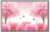 De gama alta de papel de pared papel pintado murales de fotos personalizado 3d romántica flor de cereza 3d sala de estar decoración del hogar de la pared papel tapiz de fondo rosa